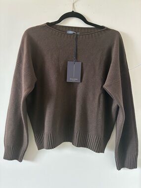 Brown Knit Sweater - Women's Crewneck
